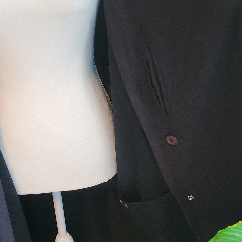 Christian Dior Monsieur 44R Double Lined Black Vintage Trench Coat - Picture 9 of 16